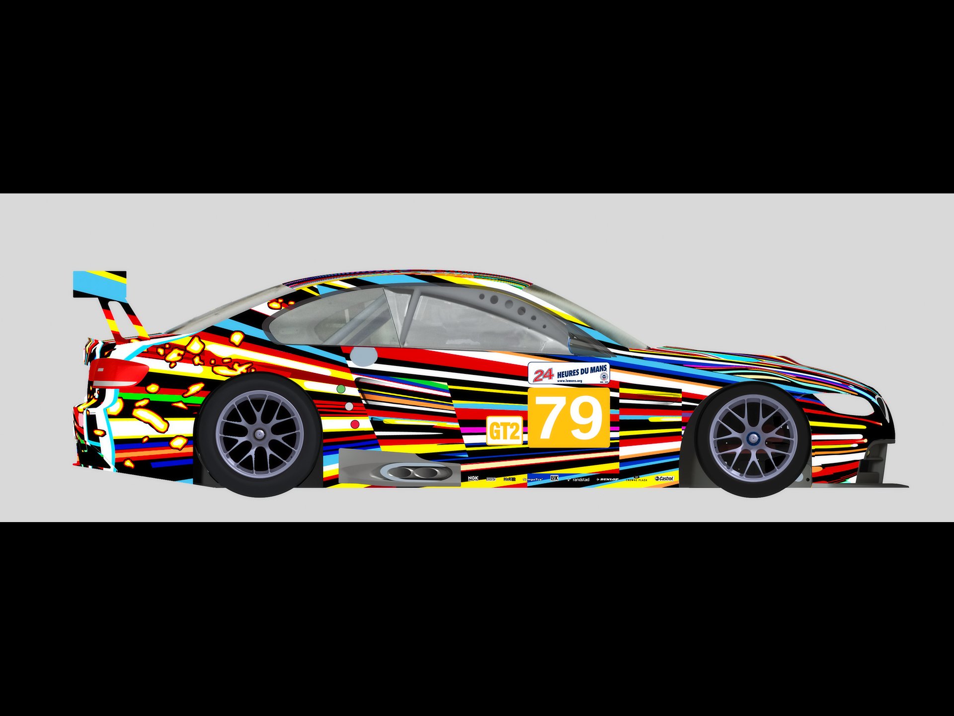 M3 Gt2 Art Car By Jeff Koons Design Sketch Wallpaper