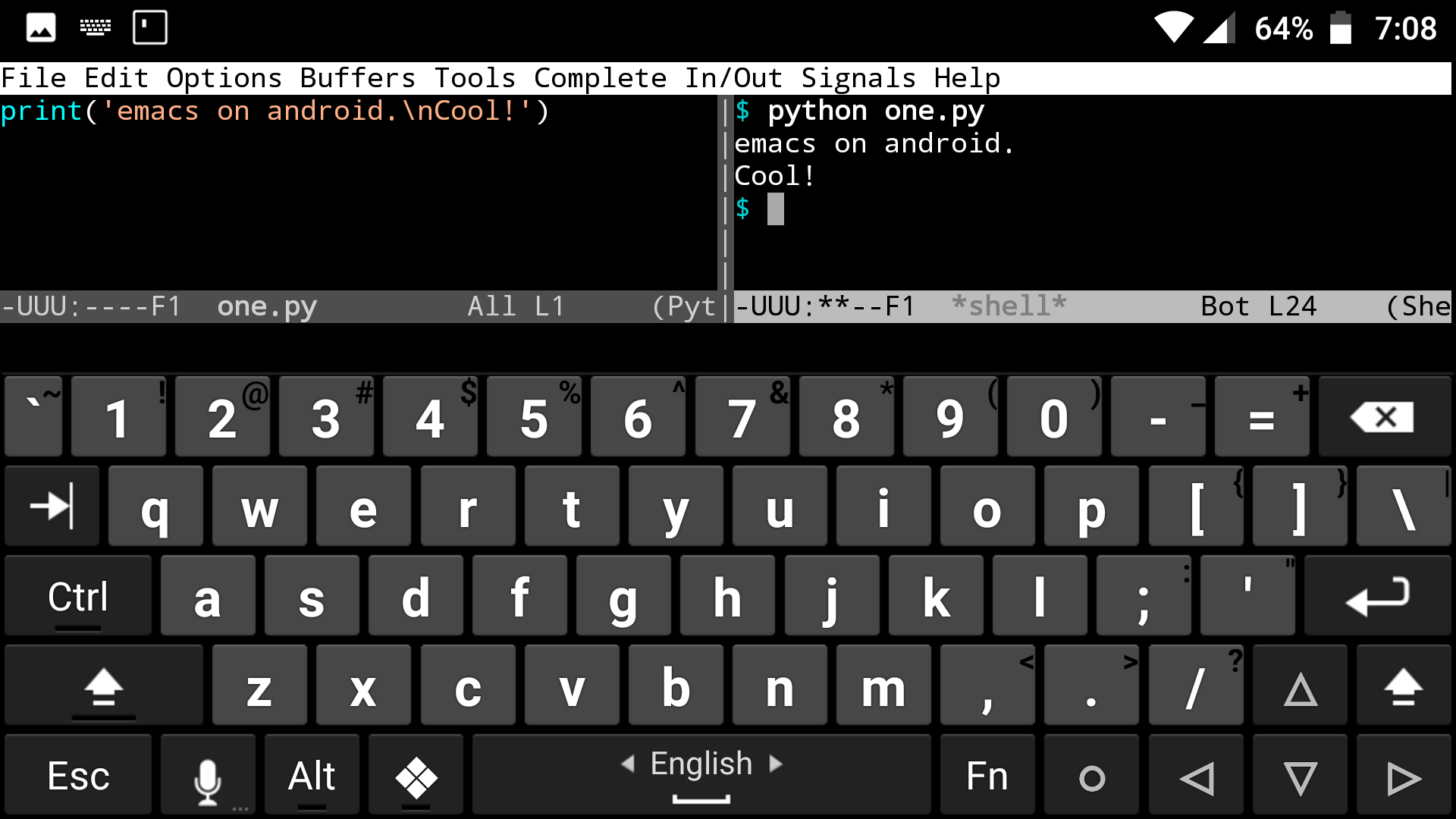 Emacs On Android With Termux Works Better Than Expected