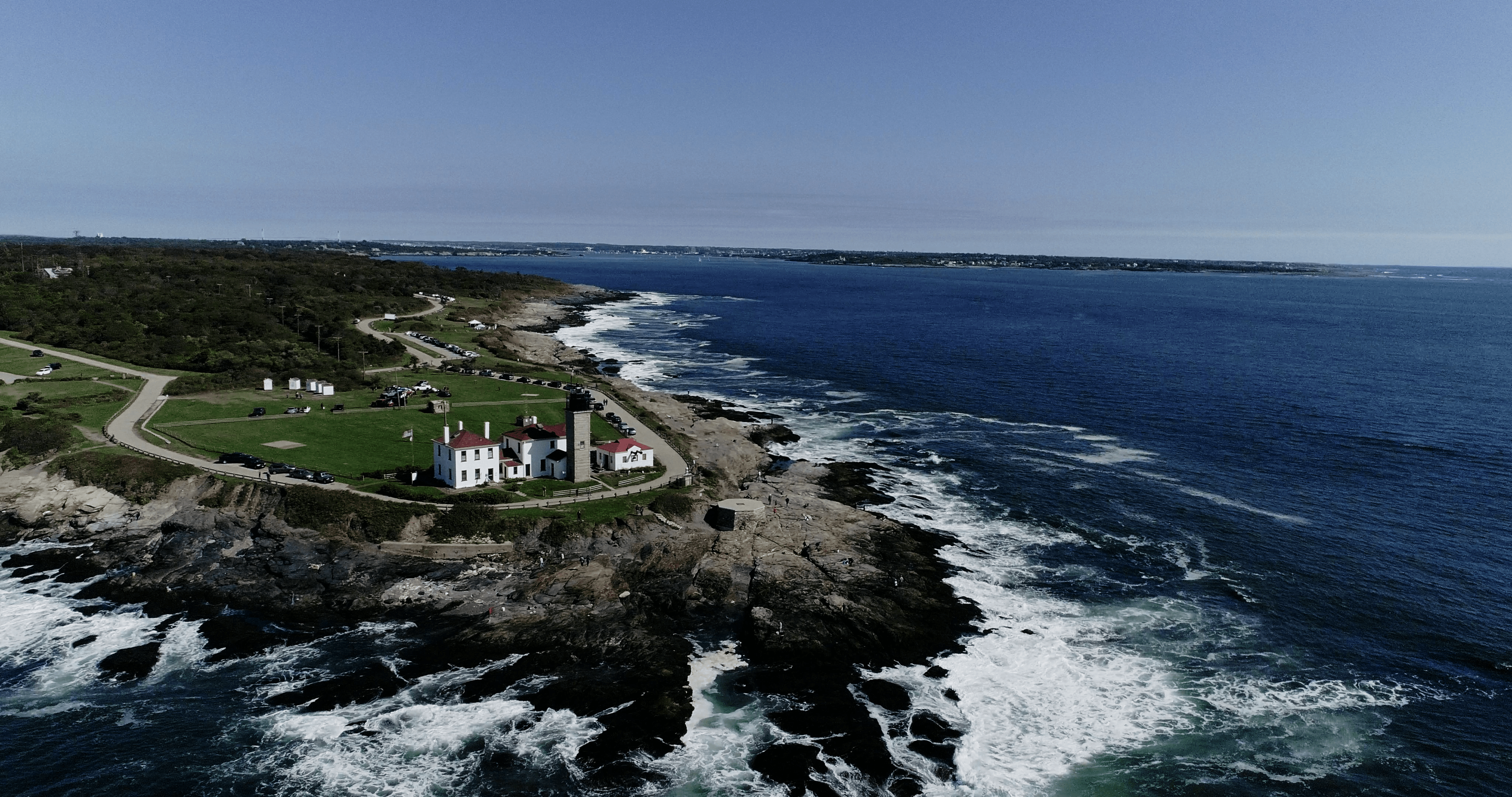 Beavertail Lighthouse p20 Rhode Islands Best 4K Aerial