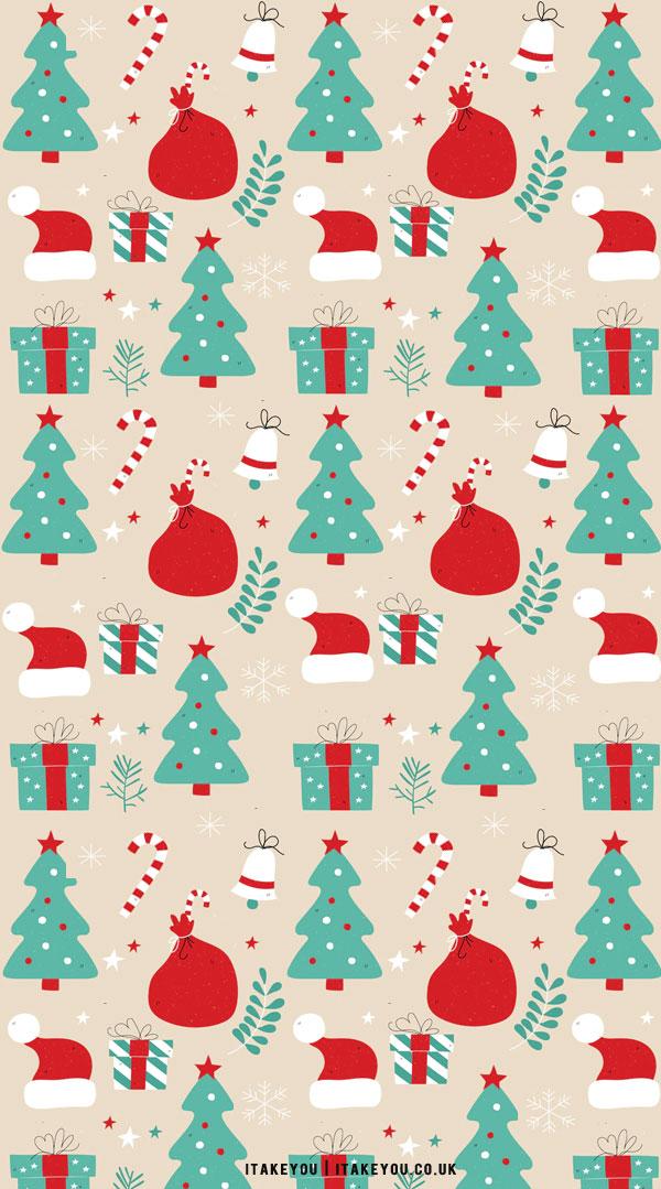  Preppy Christmas Wallpaper Ideas Green and Red on Nude