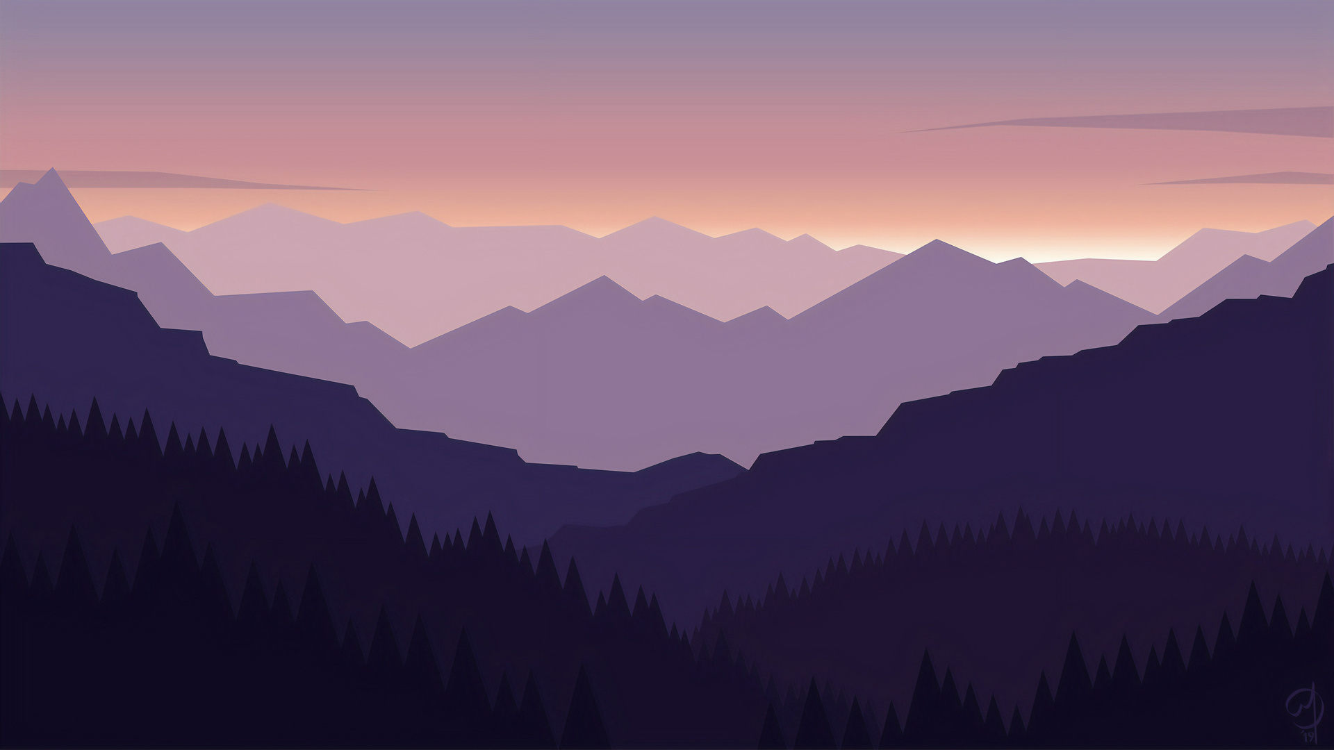 Minimal Landscape 4k Laptop Full HD 1080p Wallpaper