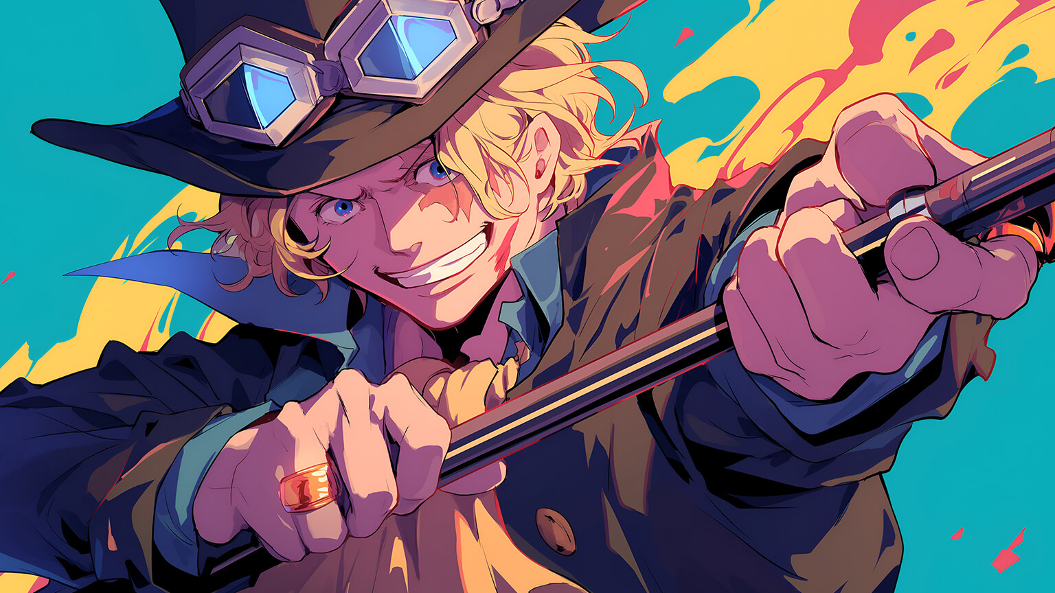 Aesthetic Sabo One Piece Desktop Wallpaper