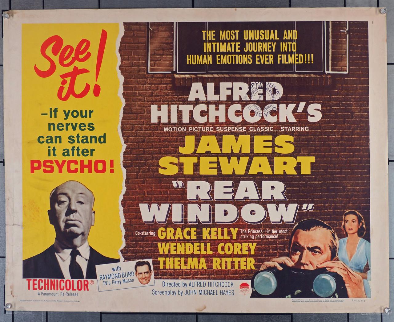 Original Rear Window Movie Poster In Fine Condition For