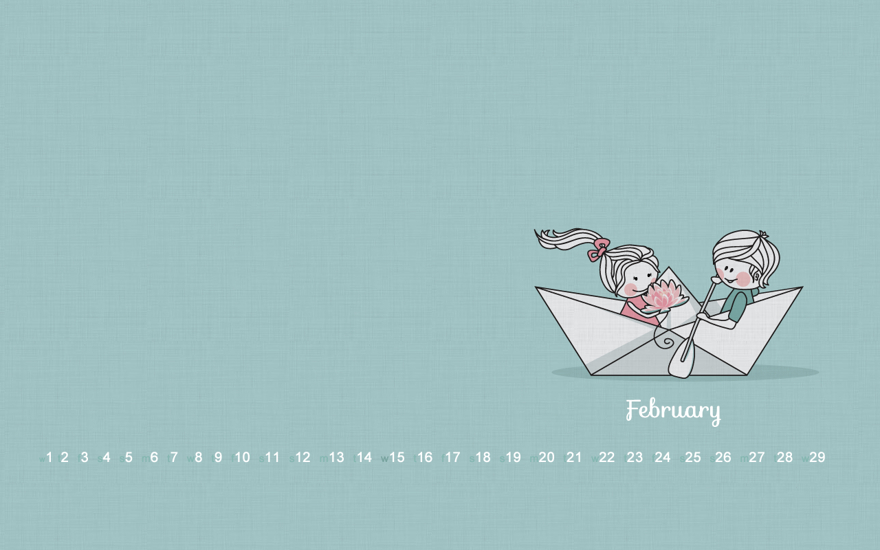 New Bie February Wallpaper Calendars Fancy Girl Designs