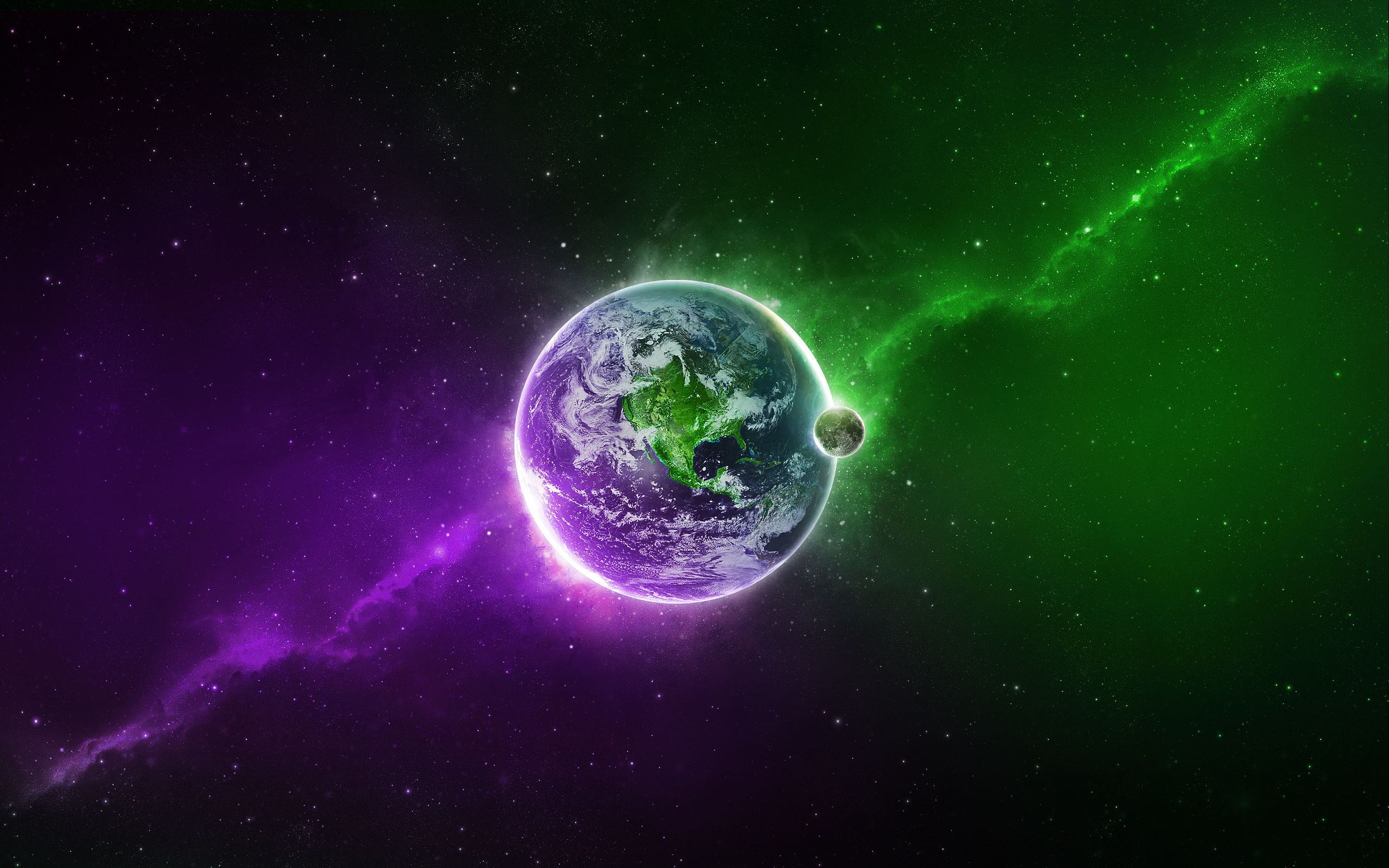 Space Solar Storm On Earth Wallpaper