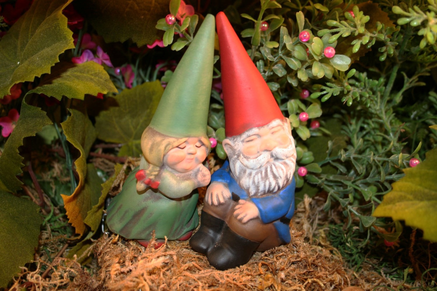 Miniature Garden Gnomes Concrete Vintage Style Mr By