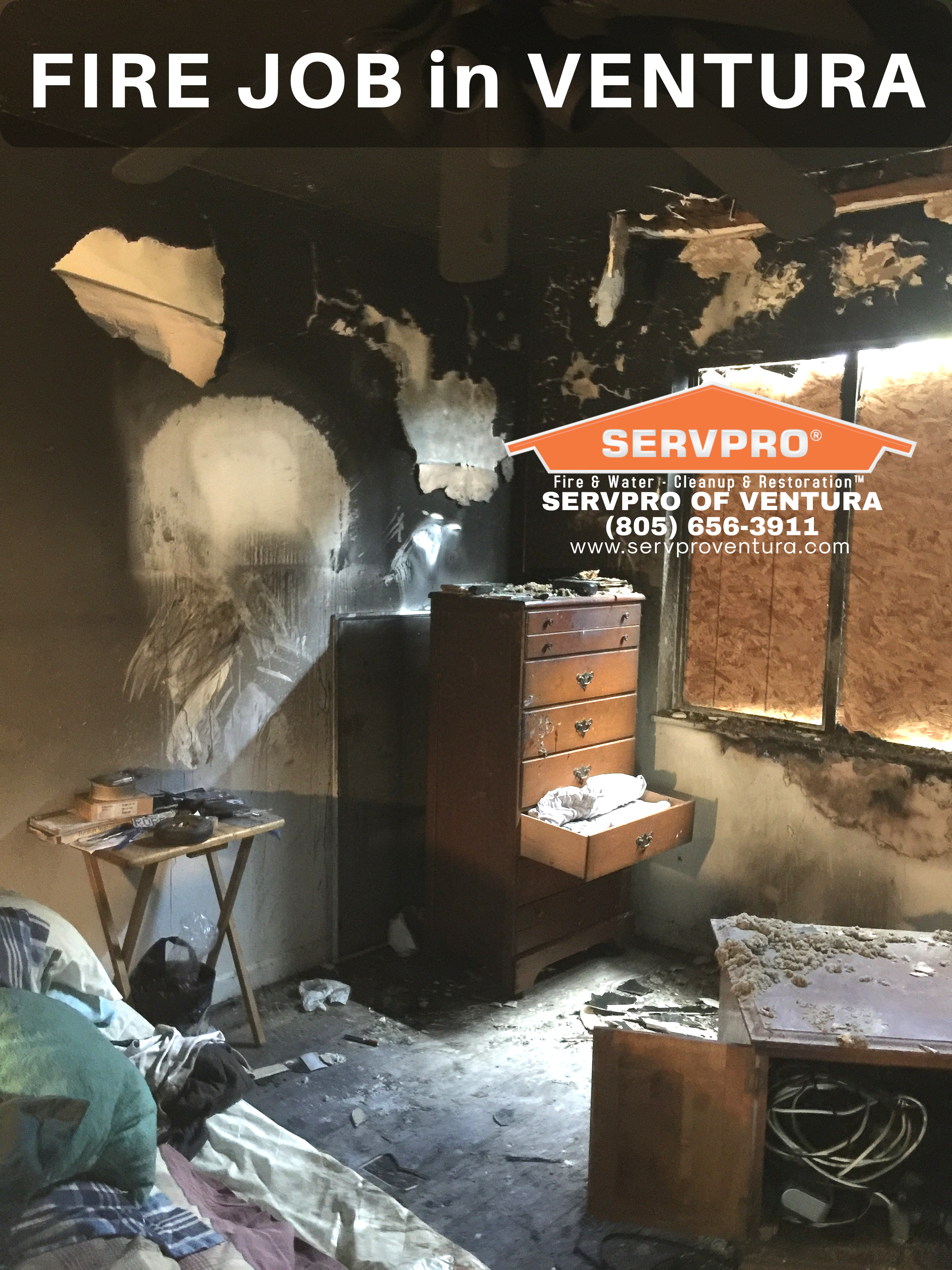 Servpro Of Ventura Had A Fire Damage Repair Work In