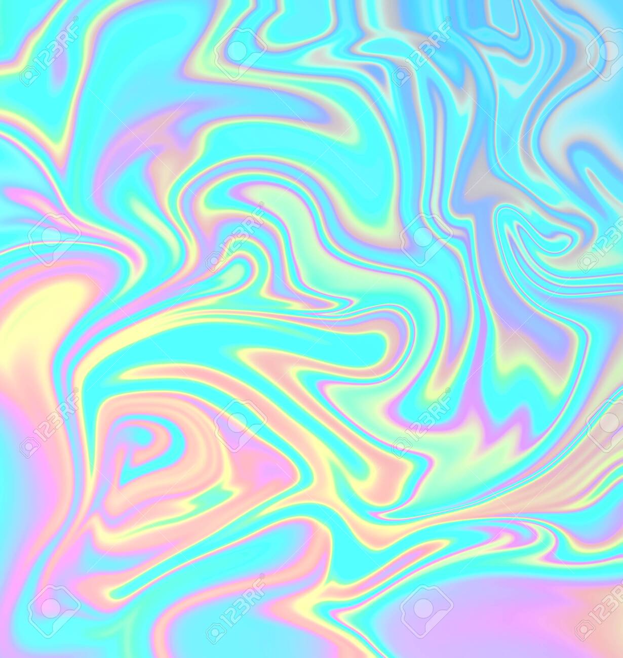 Abstract Holographic Iridescent Background Psychedelic Colorful