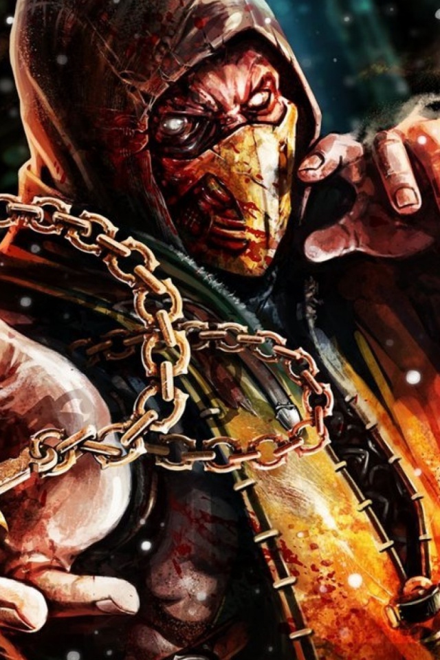 640x960 Scorpion Mortal Kombat X Iphone 4 wallpaper