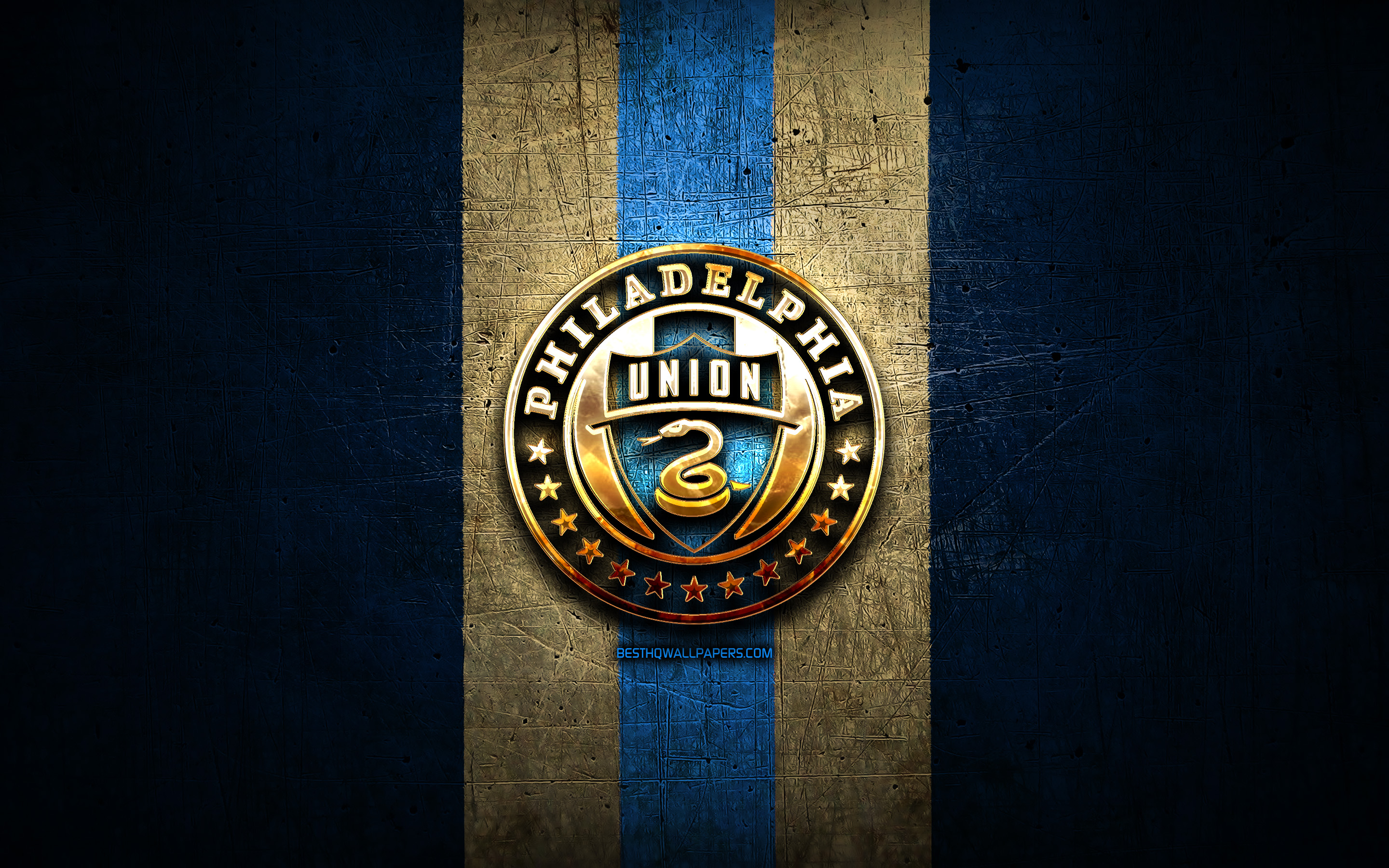 Wallpaper Philadelphia Union Golden Logo Mls Blue