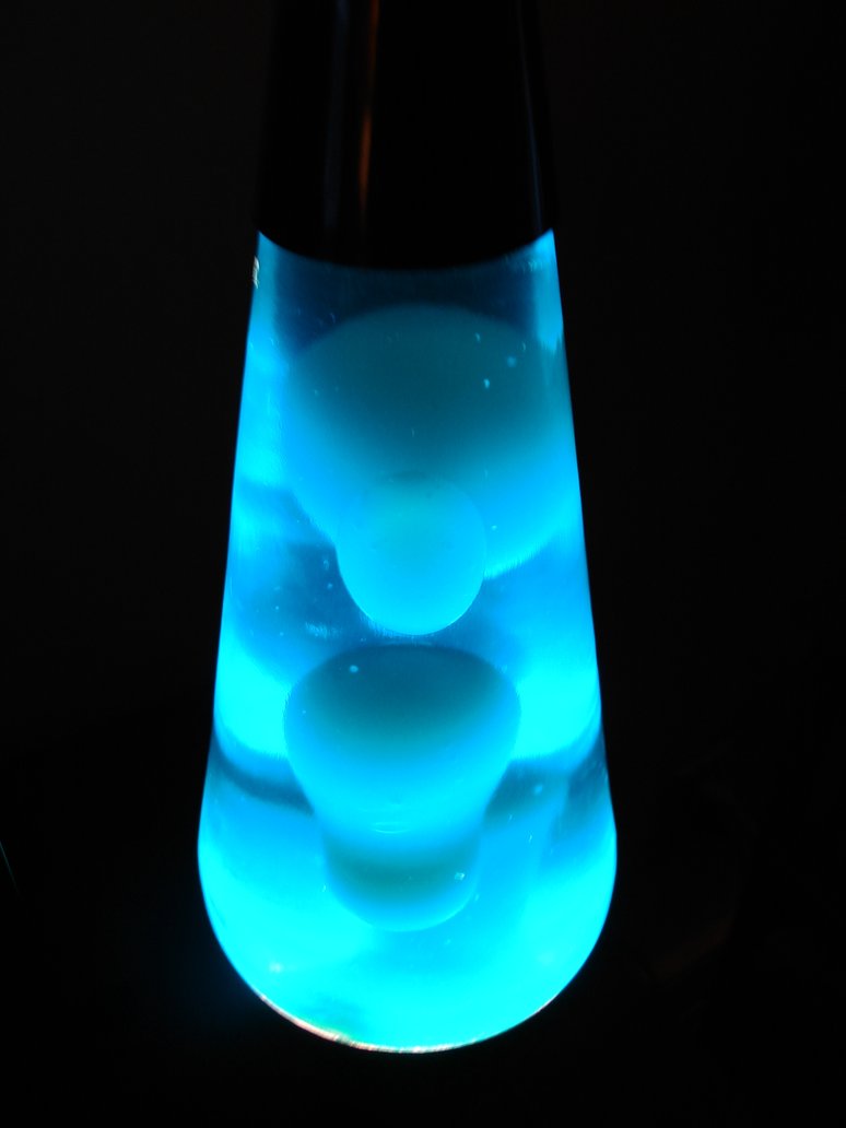Blue Lava Lamp Melted Wax By Fantasystock