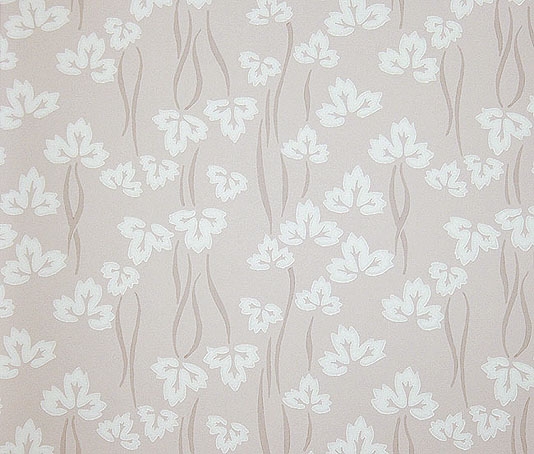 Gray Floral Wallpaper Meadow A Stylised