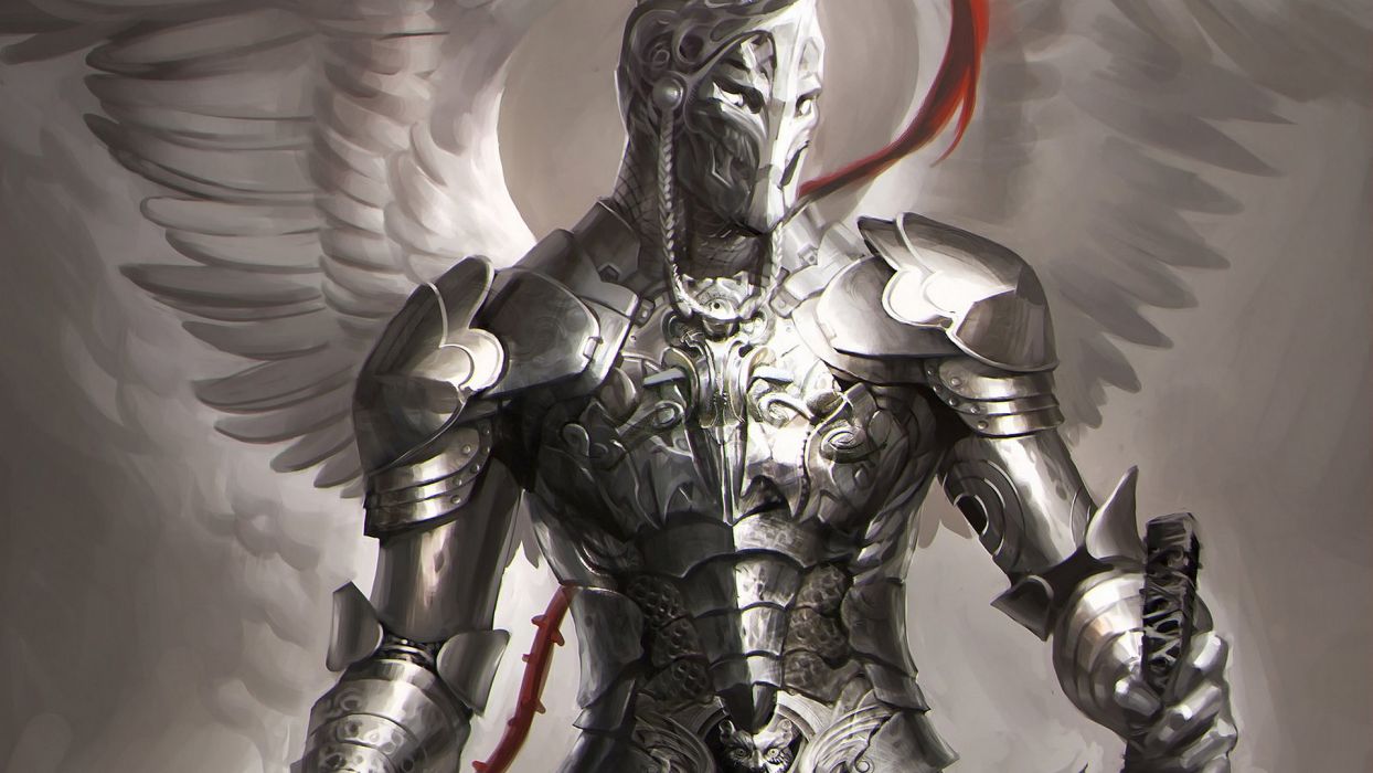 Warrior Knight Angel Armor Wallpaper