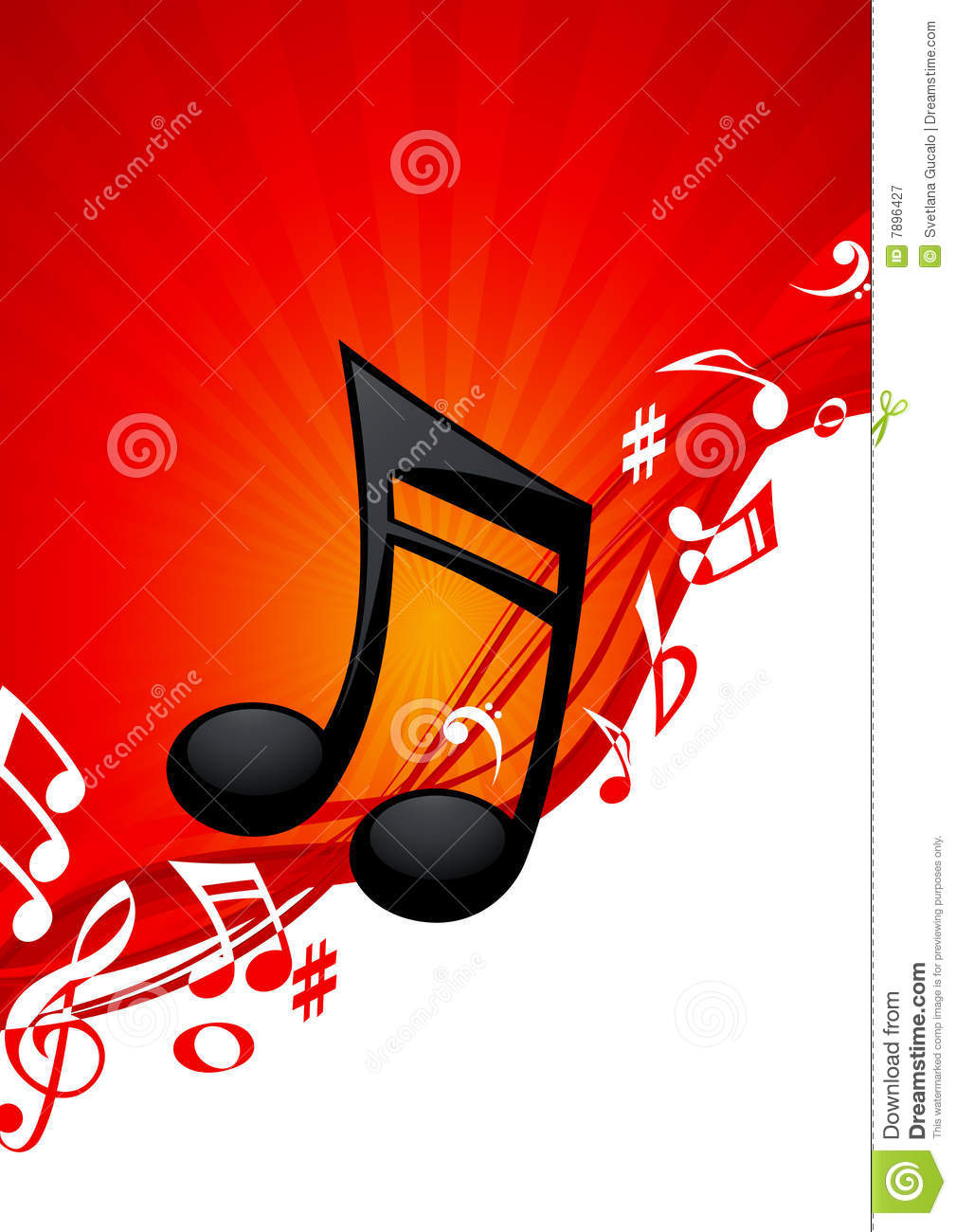 Red Music Notes Background Note Background