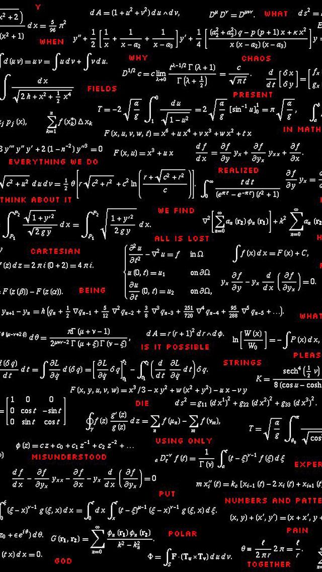physics equation wallpaper