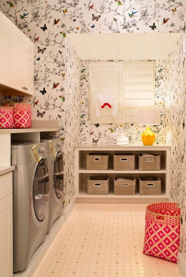 wallpaper organization laundry room laundry rooms and craft rooms