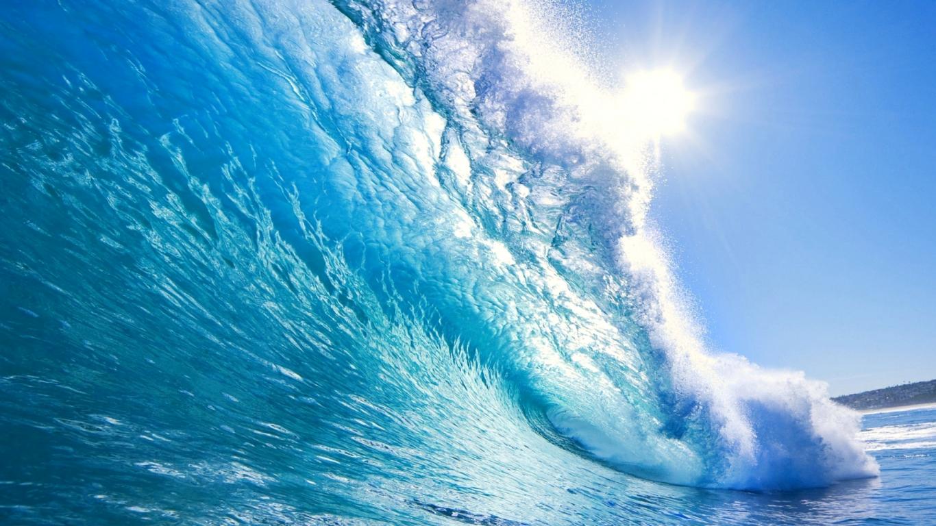 Download Blue Waves Crystal Beach Beautiful Nature Ocean Wallpaper