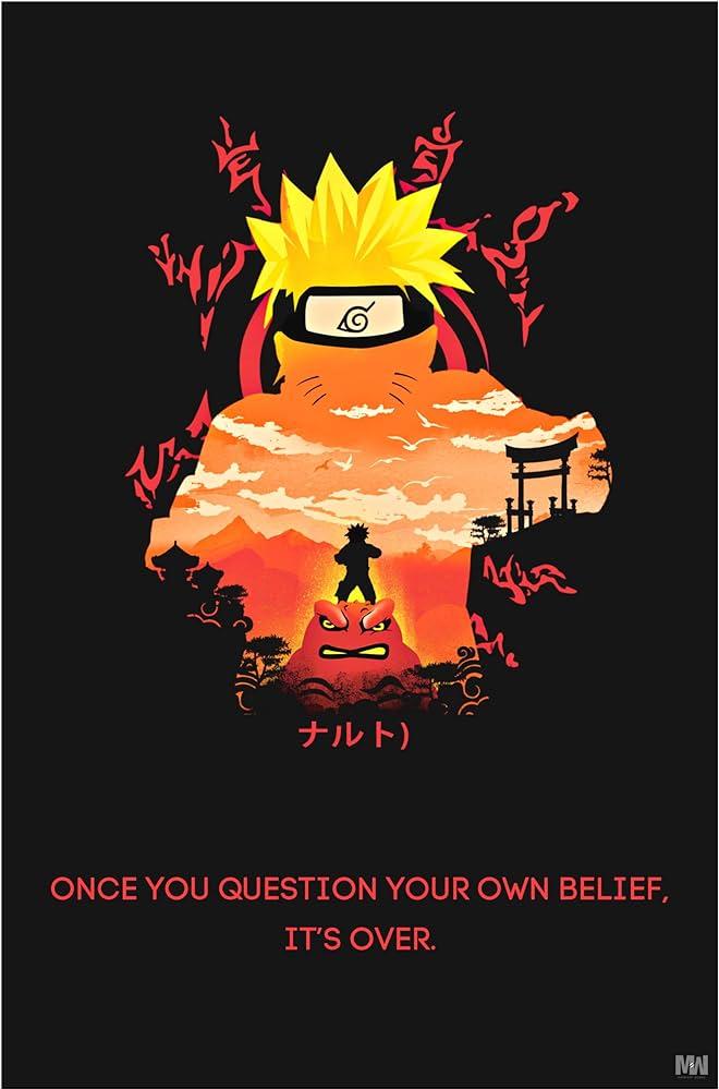 Midnight Works Naruto Uzumaki Motivational Quote Anime Poster X