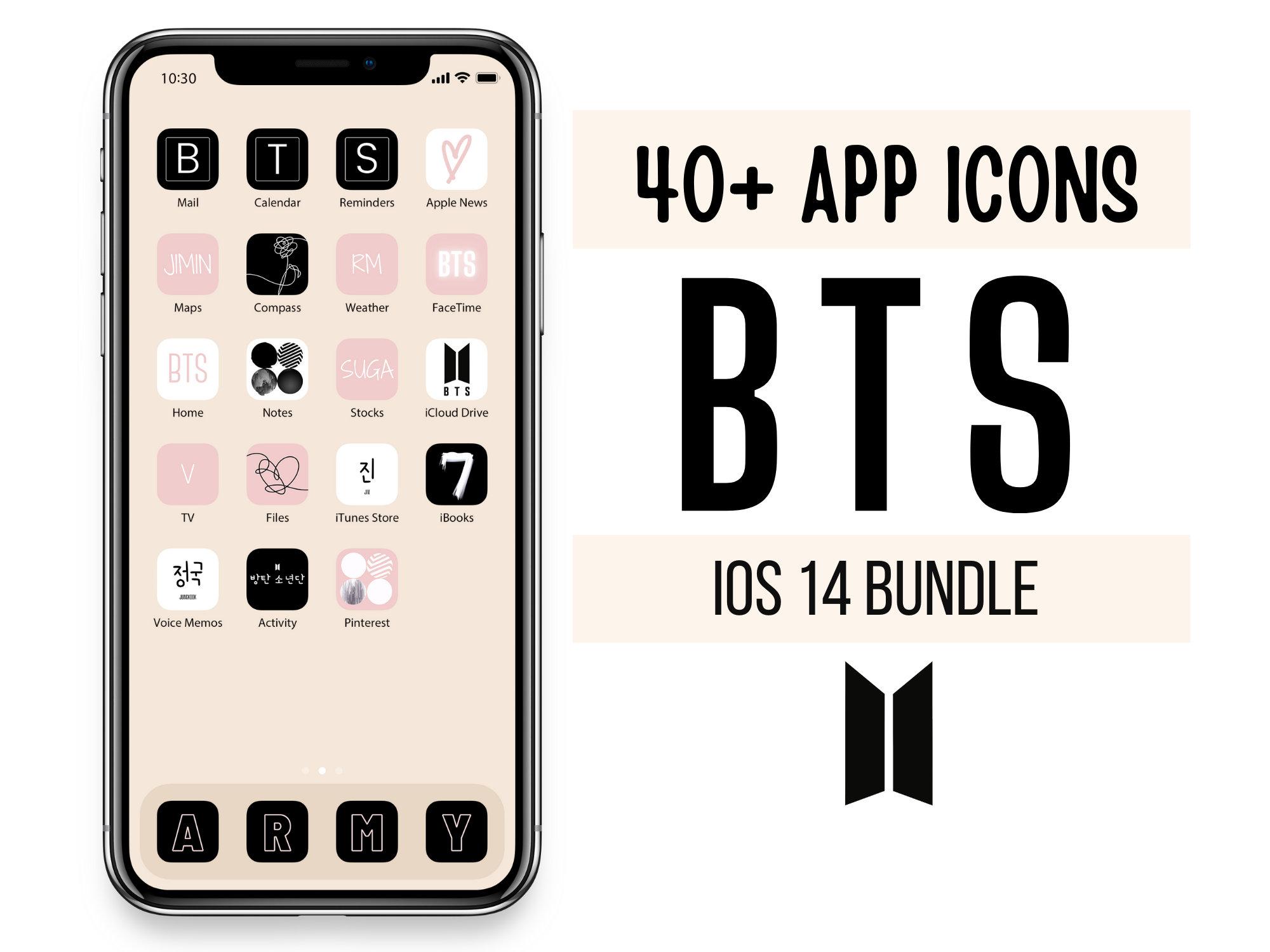 Bts Kpop Icons Bundle iPhone Ios App Covers