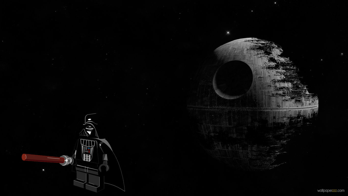 Darth Vader And Death Star From Lego HD Wallpaper