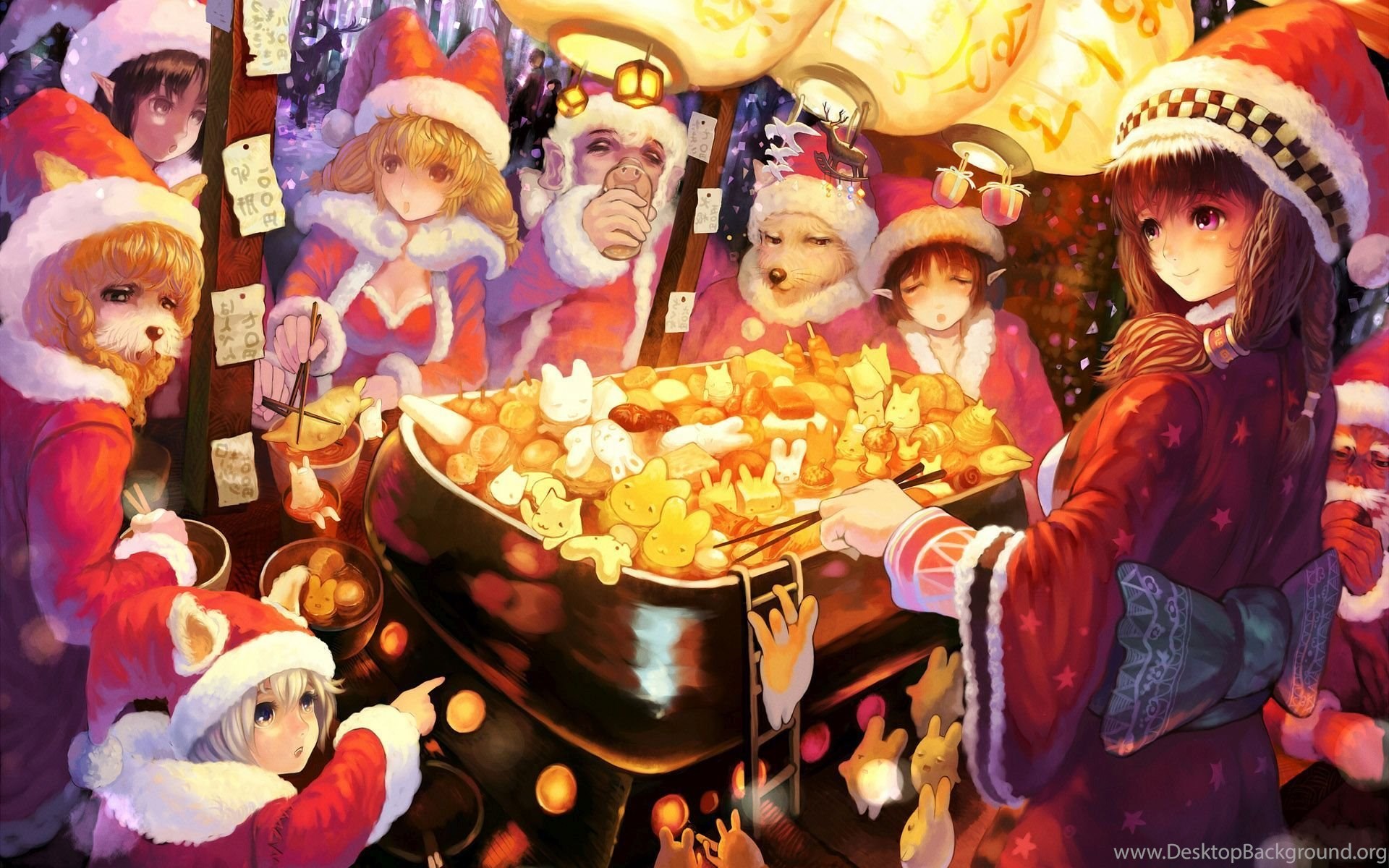 Anime Christmas Holiday HD Wallpaper Jpg Desktop Background