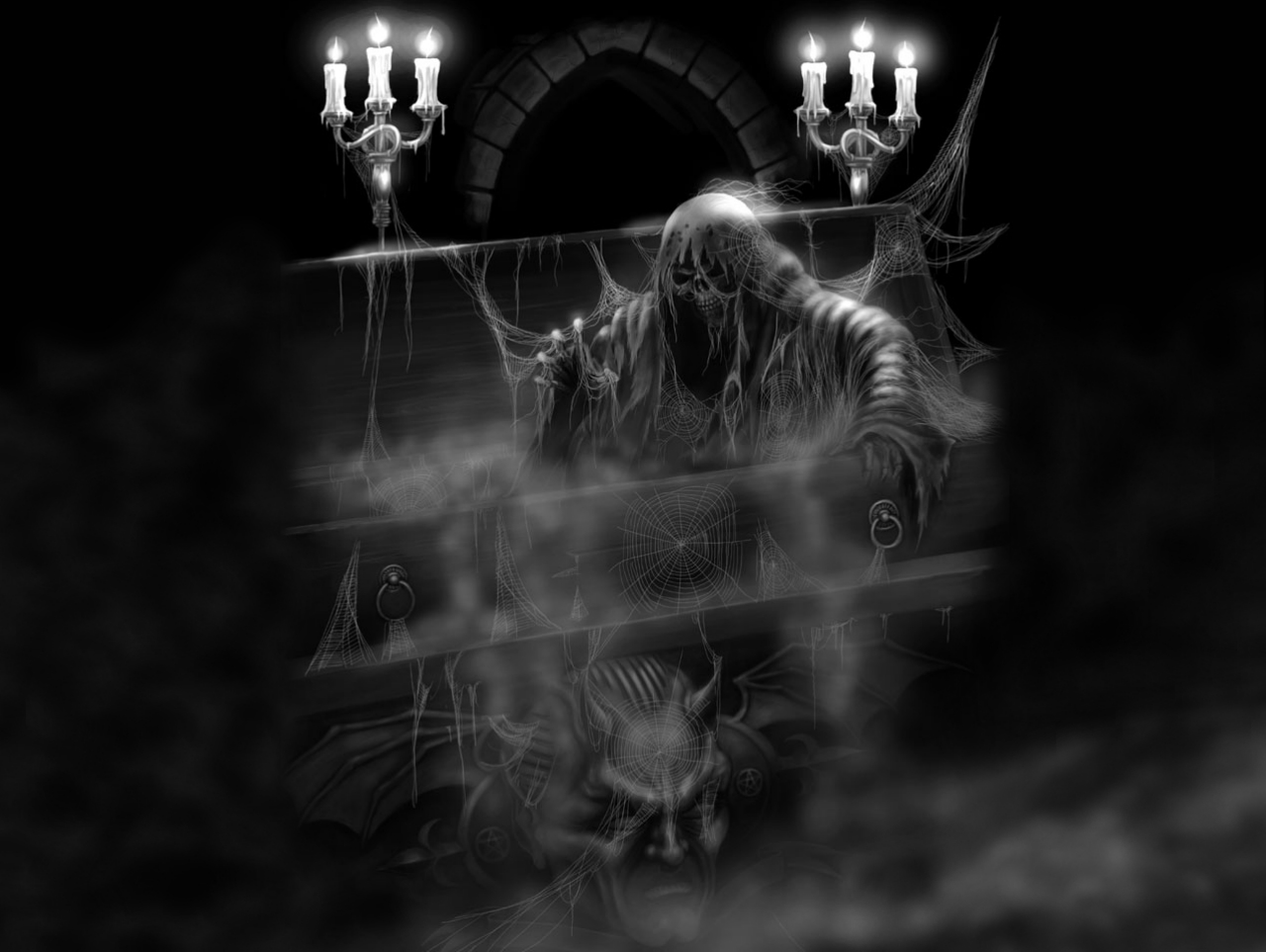 Dark Scary Grunge Wallpaper Skull Isolated Stock Illustration 569459332   Shutterstock