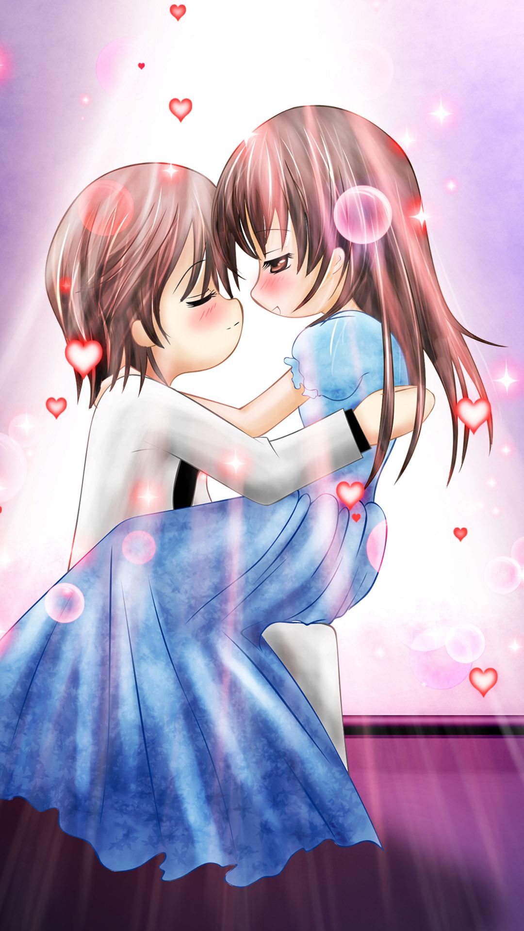 Love Couple Cute Anime Wallpapers on