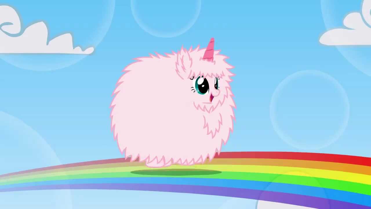 Pink Fluffy Unicorns Dancing On Rainbows Image