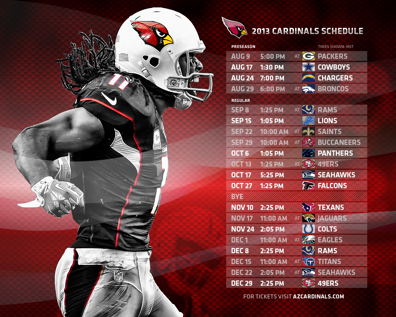 Arizona Cardinals Tickets Schedule