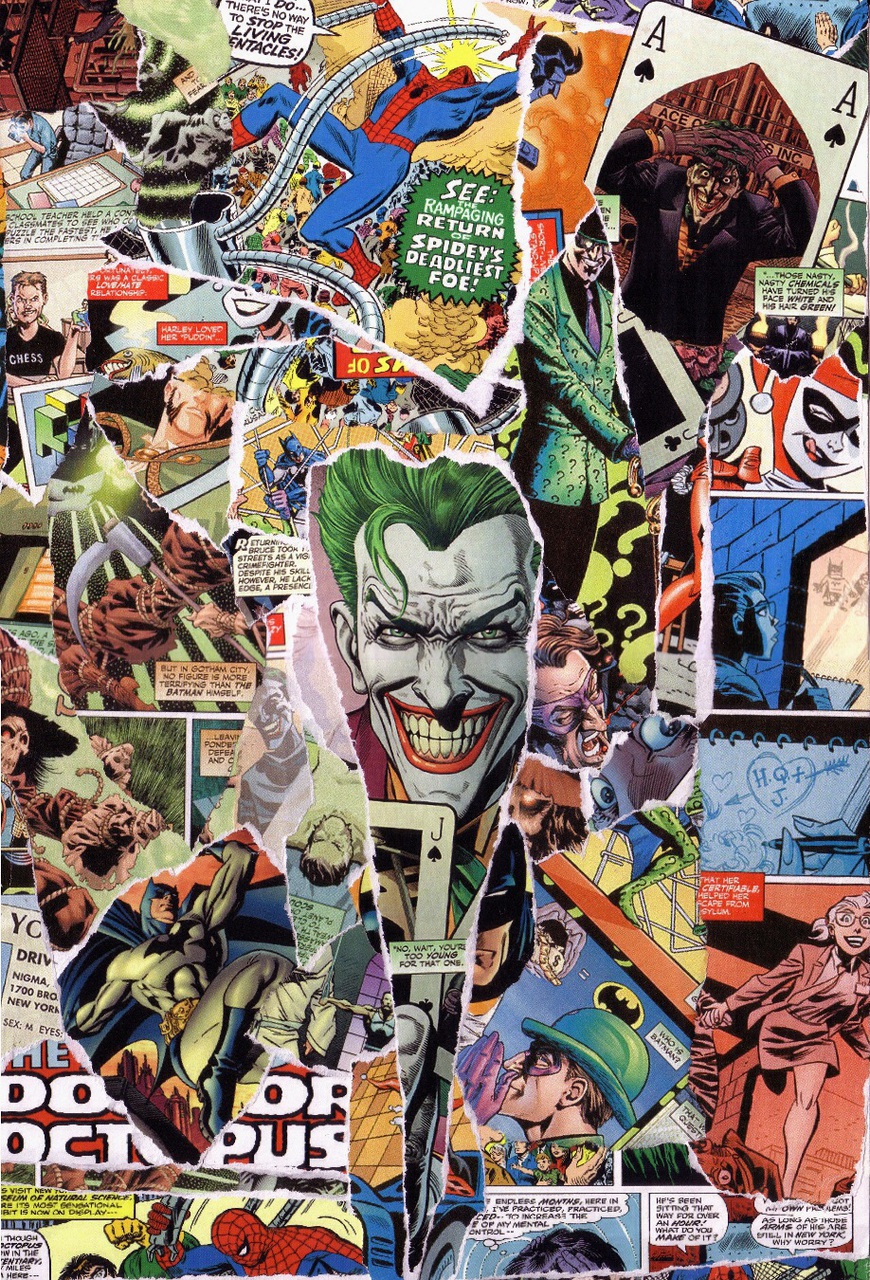 Batman And Collage Image Ic Wallpaper