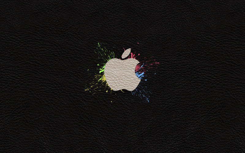 Mac Leather Splash Apple Wallpaper