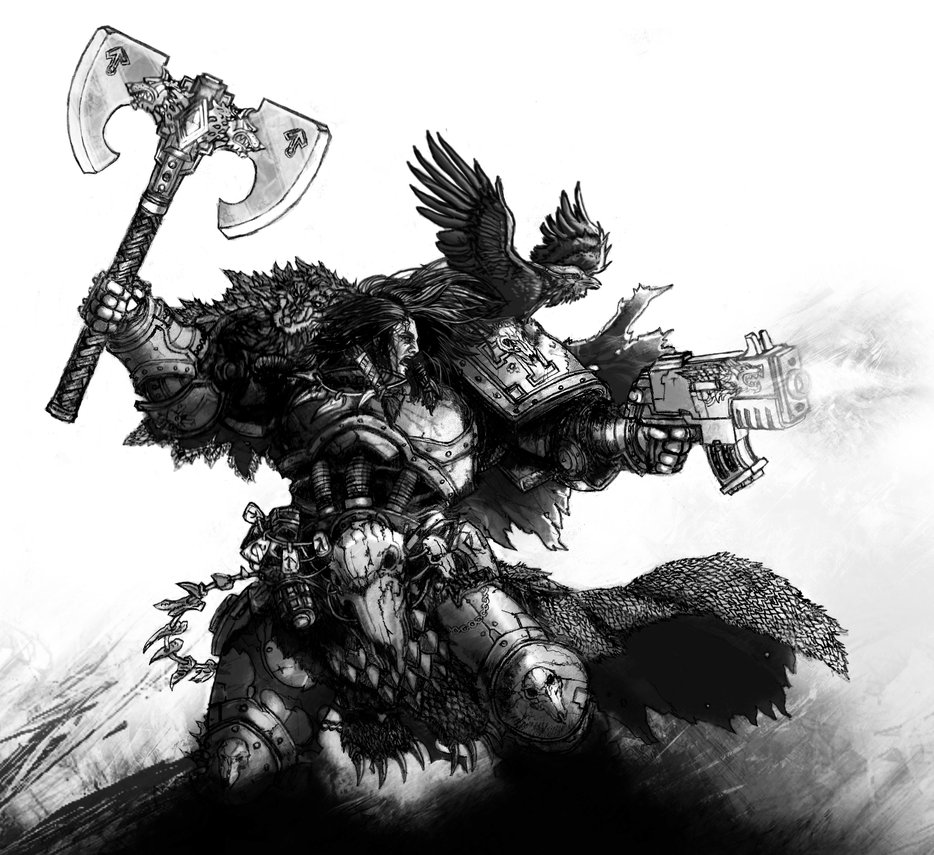 Warhammer Space Wolf By Django Red