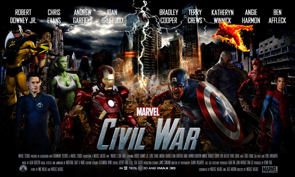 Marvel Civil War Movie Poster By Matys103