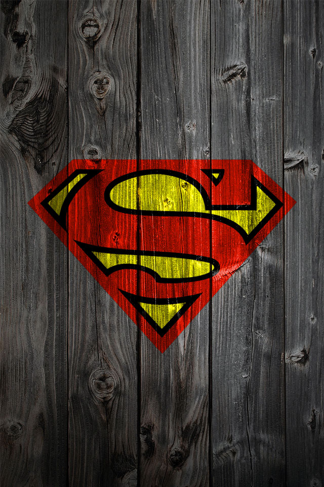 Wooden Superman Logo iPhone 4s Wallpaper Download iPhone Wallpapers