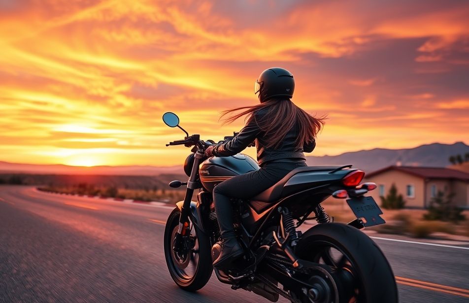 Motorcycle Girl Wallpaper