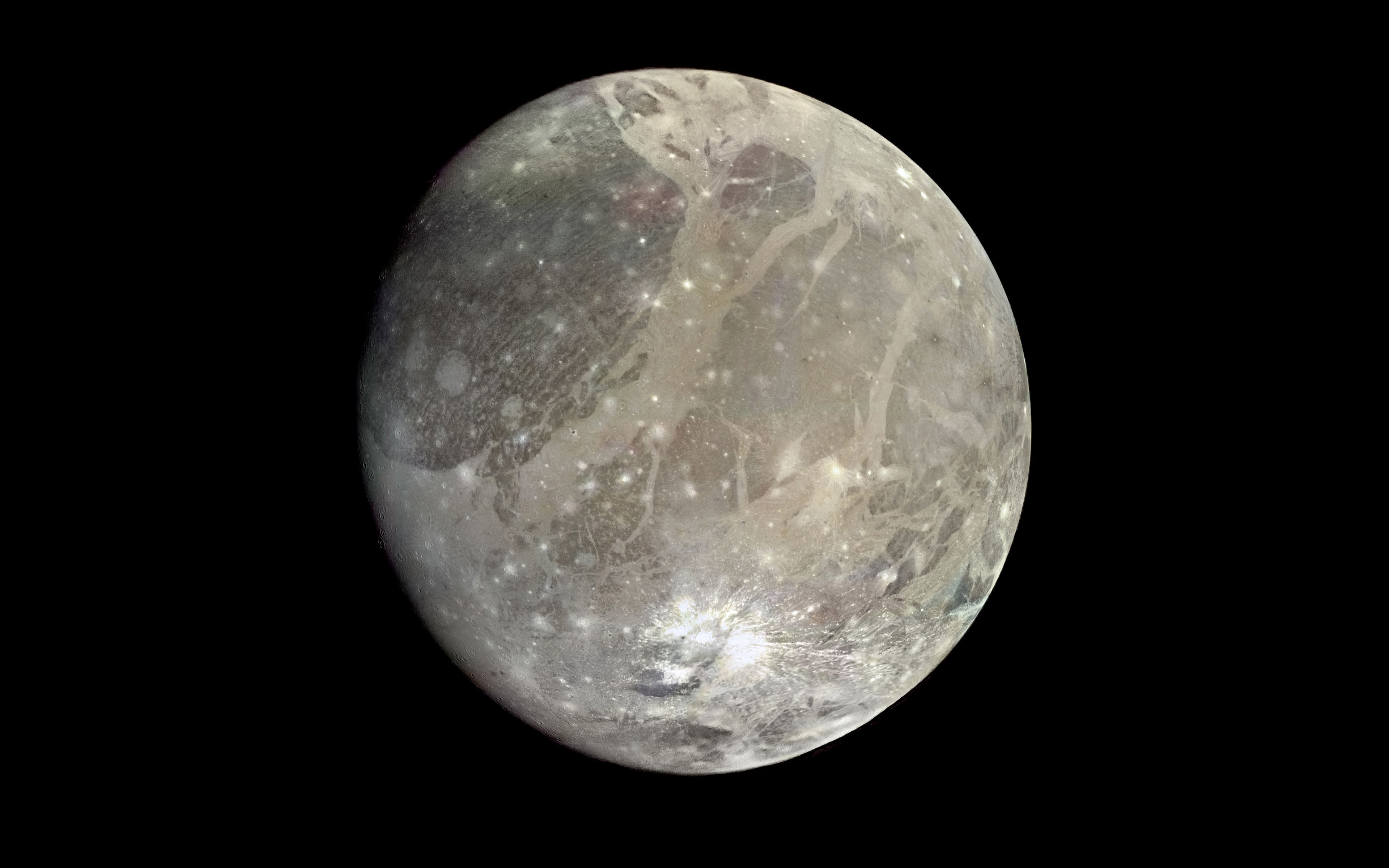 Space Ganymede Solar System Wallpaper