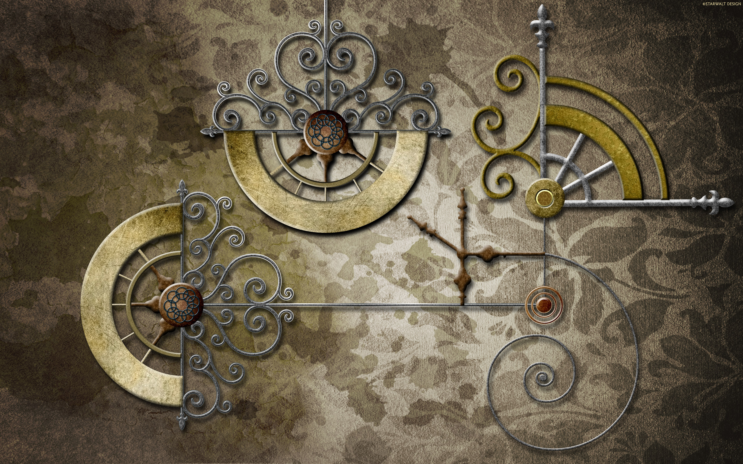 Steampunk Design Wallpaper Wallpaper digital art by