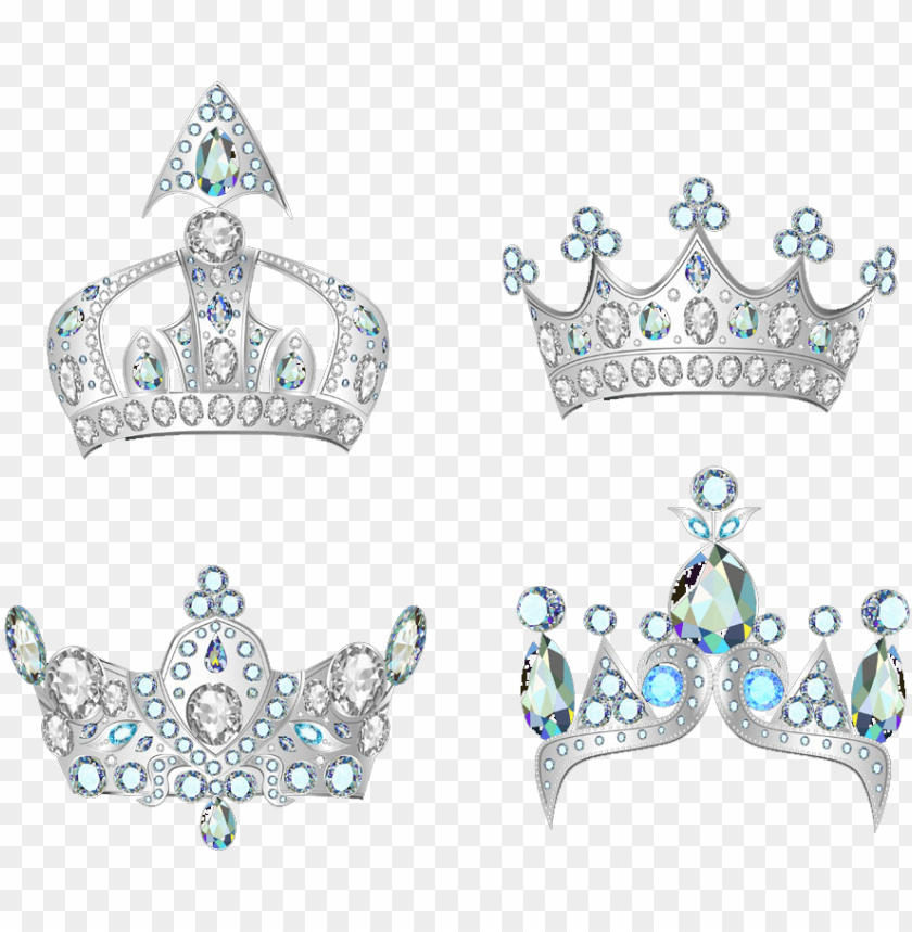 Diamond Crown Transparent Background Png Blue
