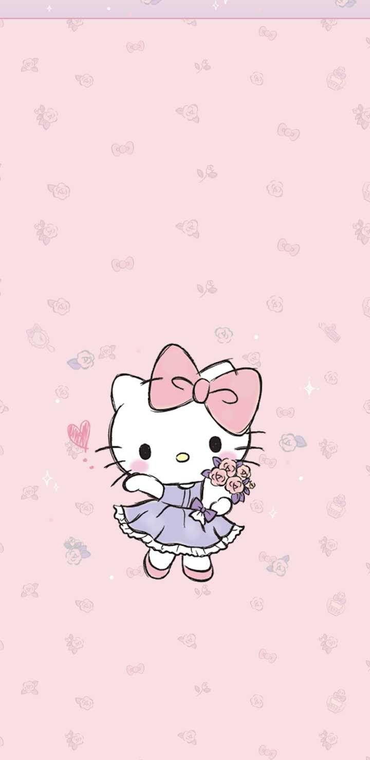 Hello Kitty Girly Style Background