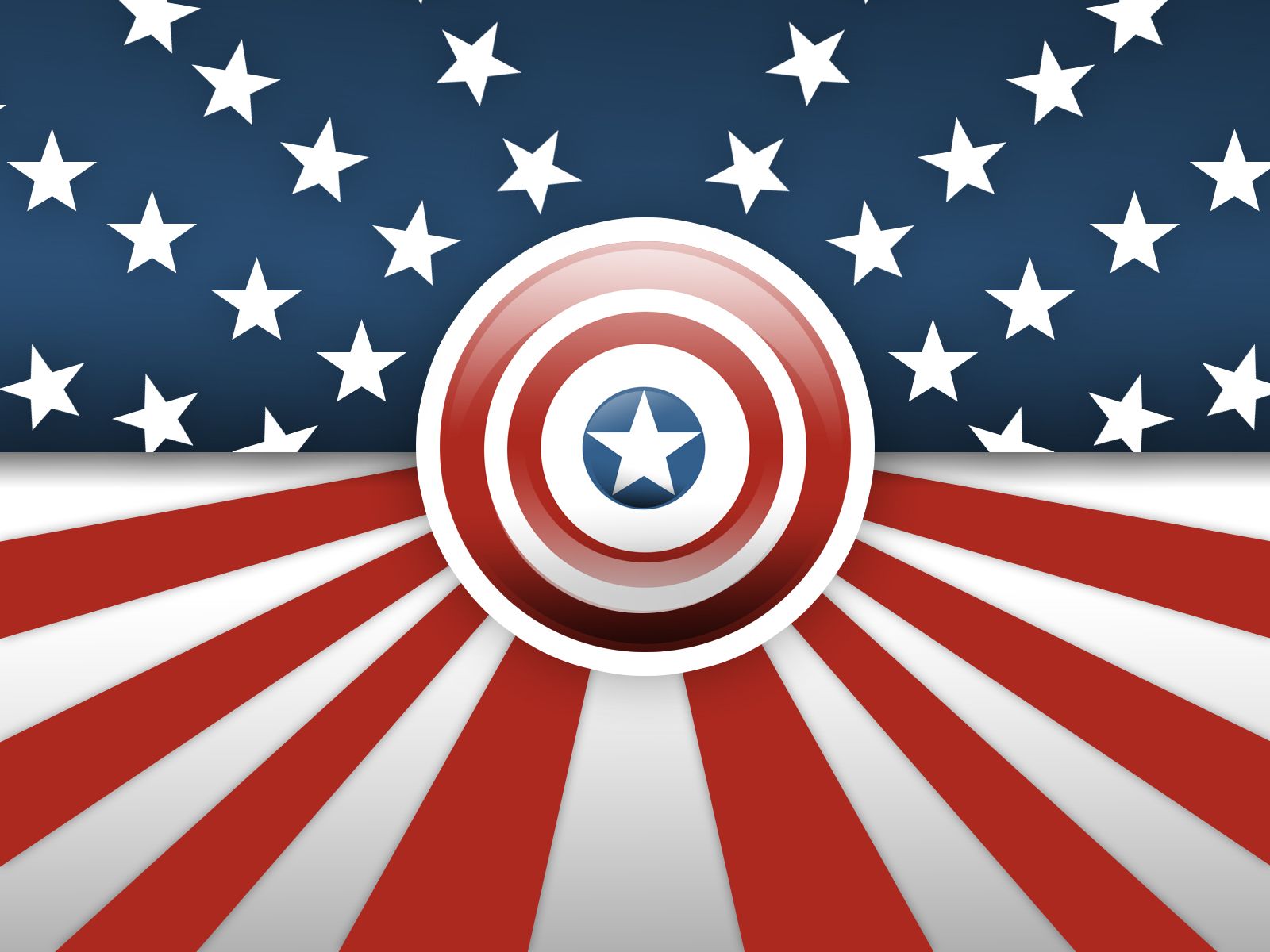 American Flag With Captin America Captain By D4nart
