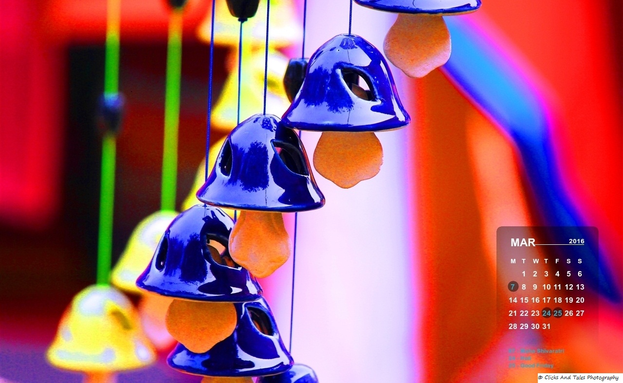 March Calendar Wallpaper Wind Chimes Special