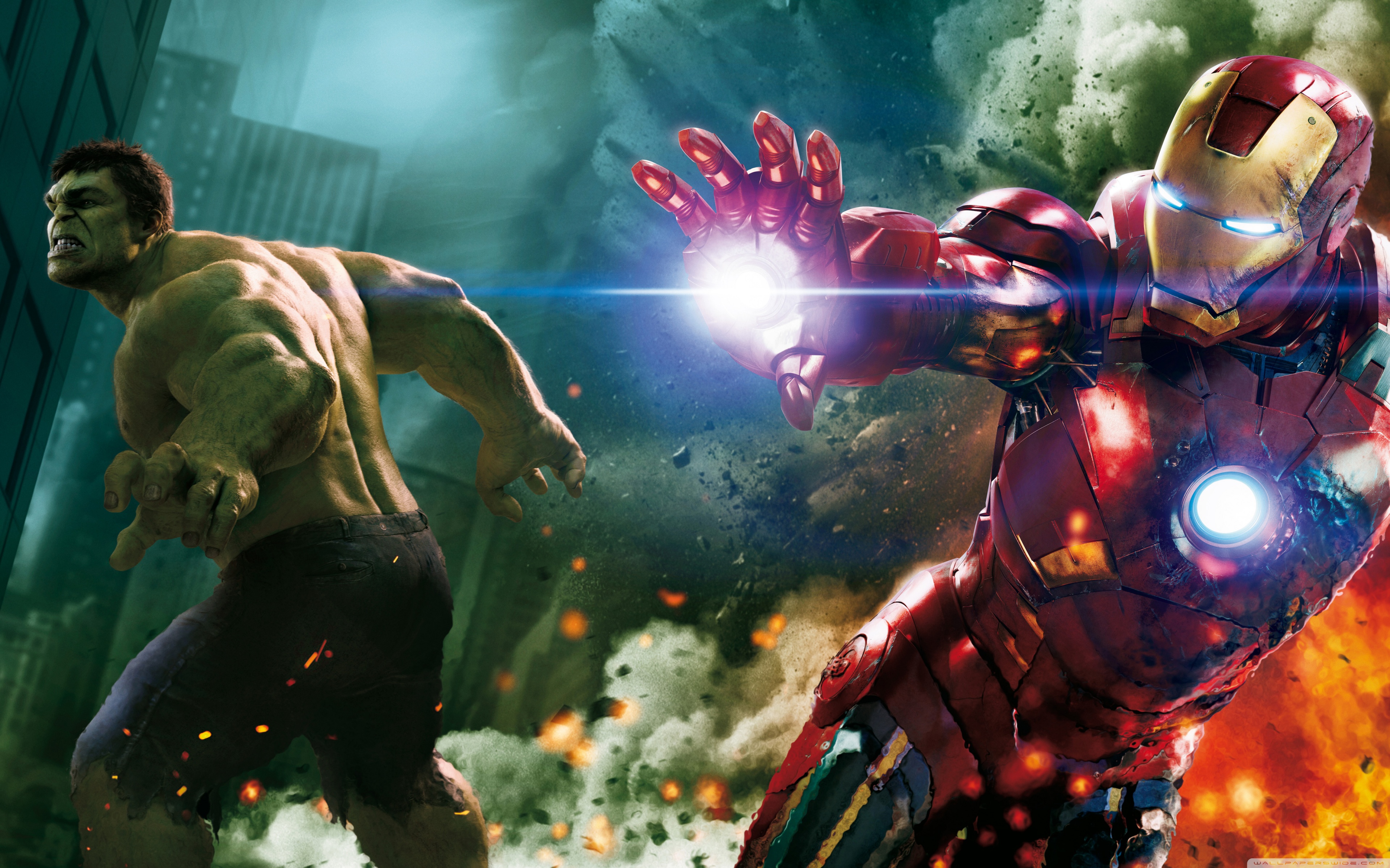 The Avengers Hulk And Ironman 4k HD Desktop Wallpaper For