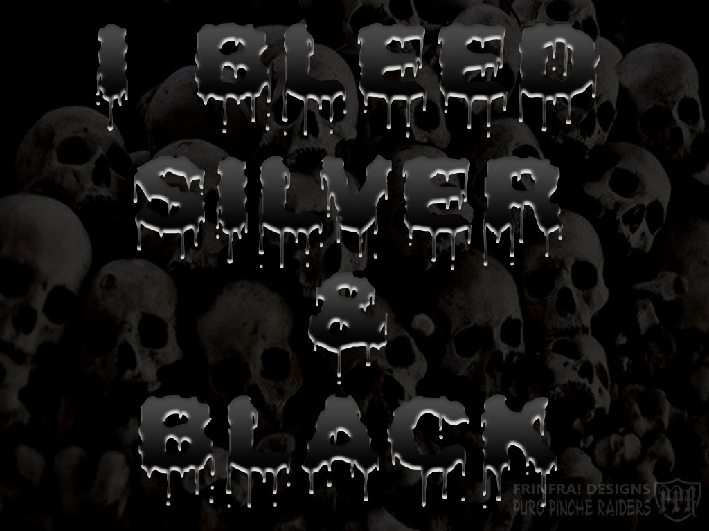 Bleed Silver Black Wallpaper