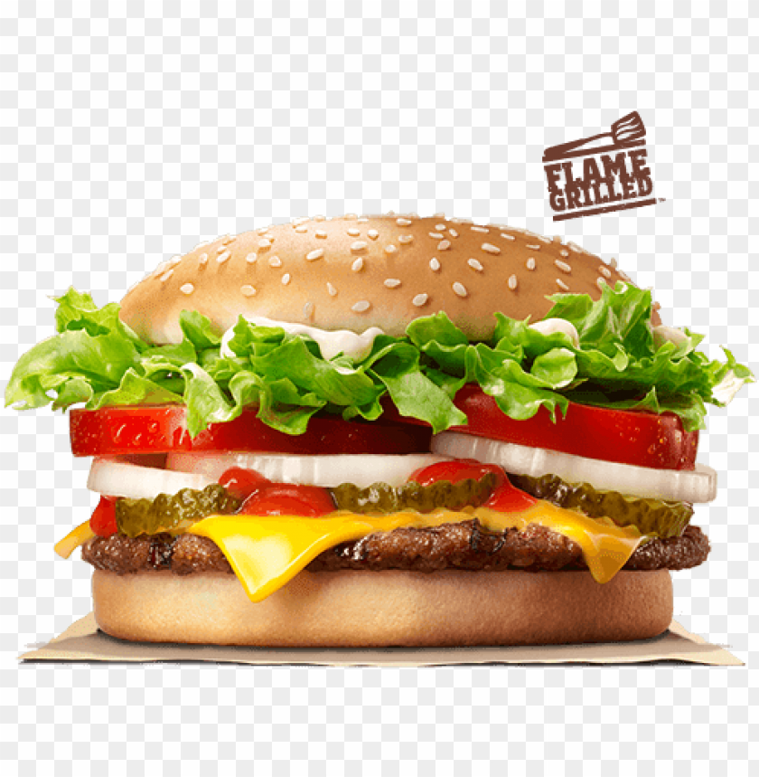 America S Favorite Burger King Whopper With Cheese Png