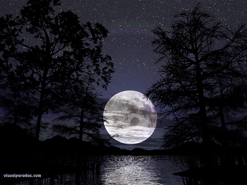 Stars Romantic Peaceful Tranquil Reflections Full 3d Wallpaper