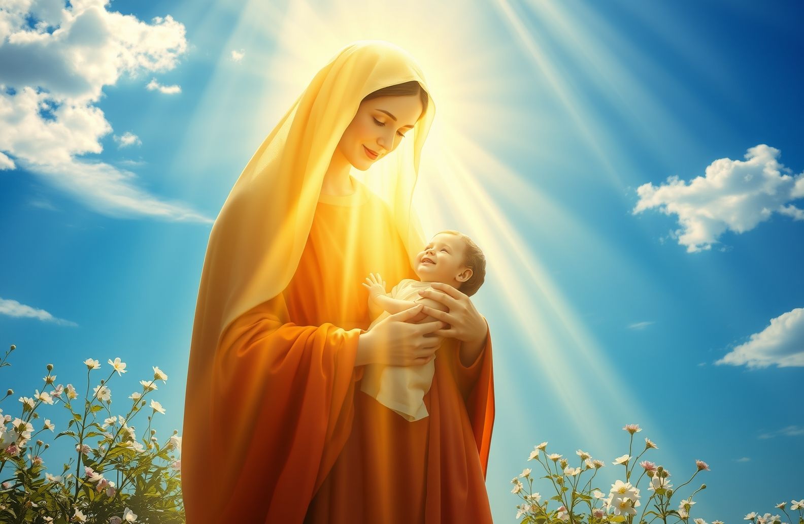 Jesus Christ Mother Mary Wallpaper