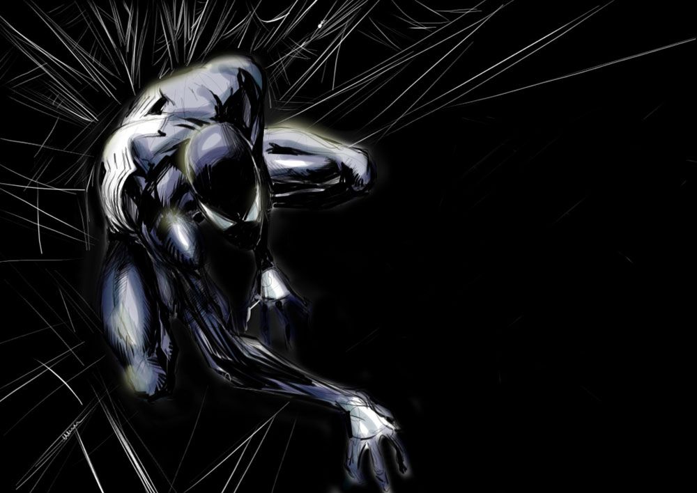 Spider Man In Symbiote Suit Nerdy Spiderman Art