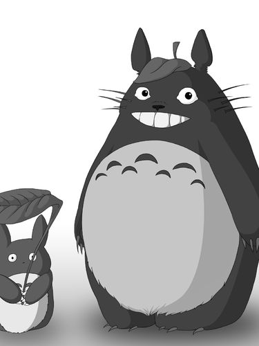 Totoro And Friends With Leafs Screensaver For Amazon Kindle