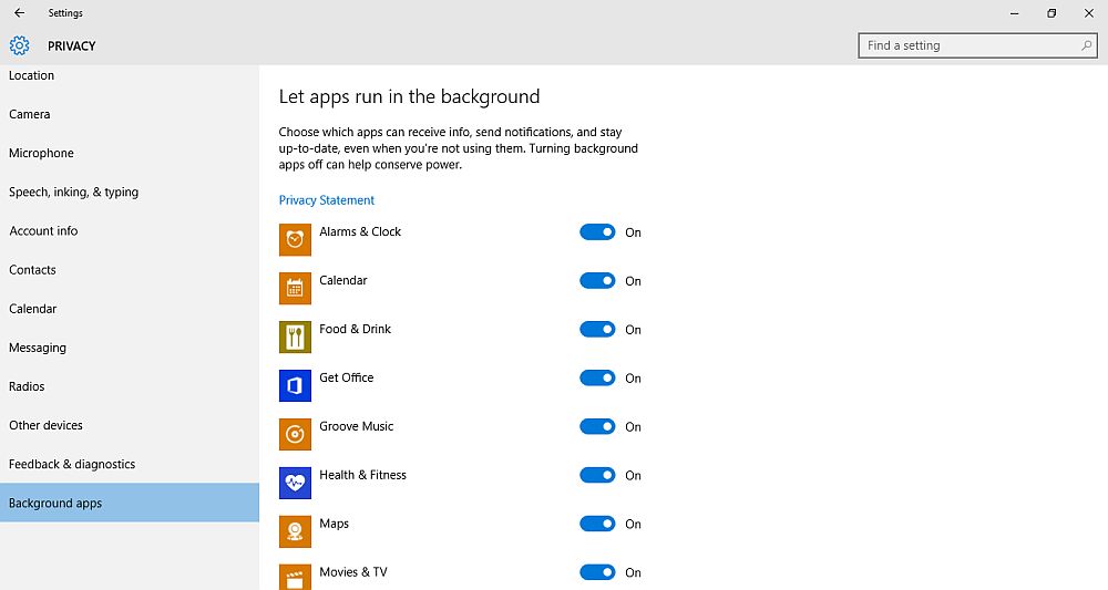 Top Windows 10 Tips and Tricks Background App Manager