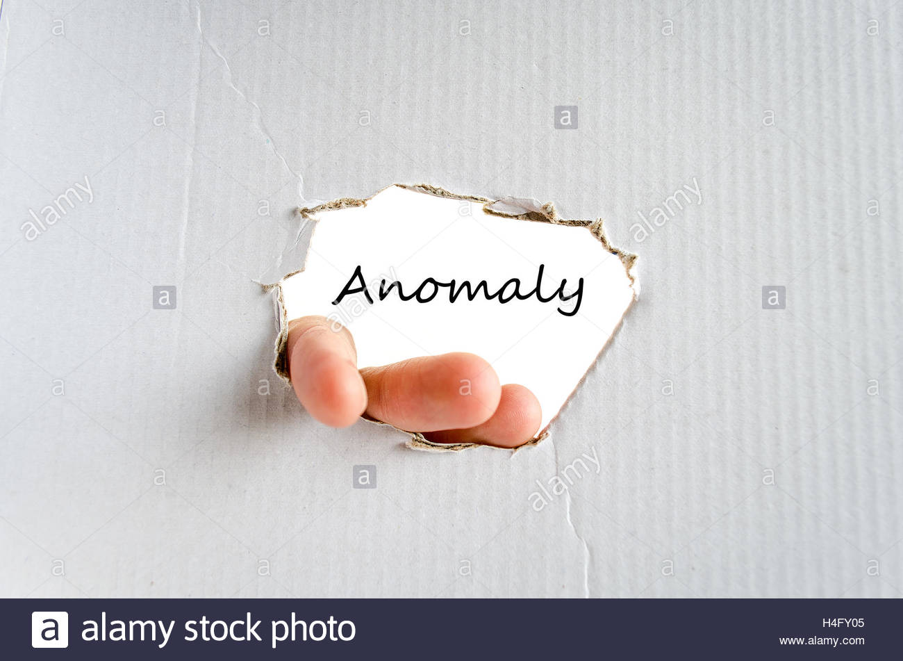 Anomaly Text Concept Isolated Over White Background Stock Photo